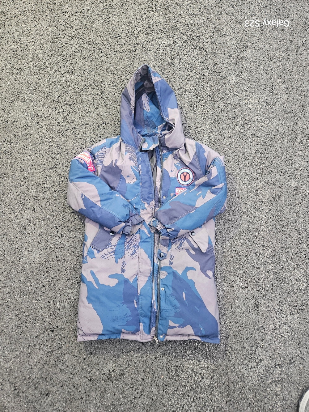 Youth Size 160 (L/XL) Outside Life Camo Puffer Jacket Hooded Coat